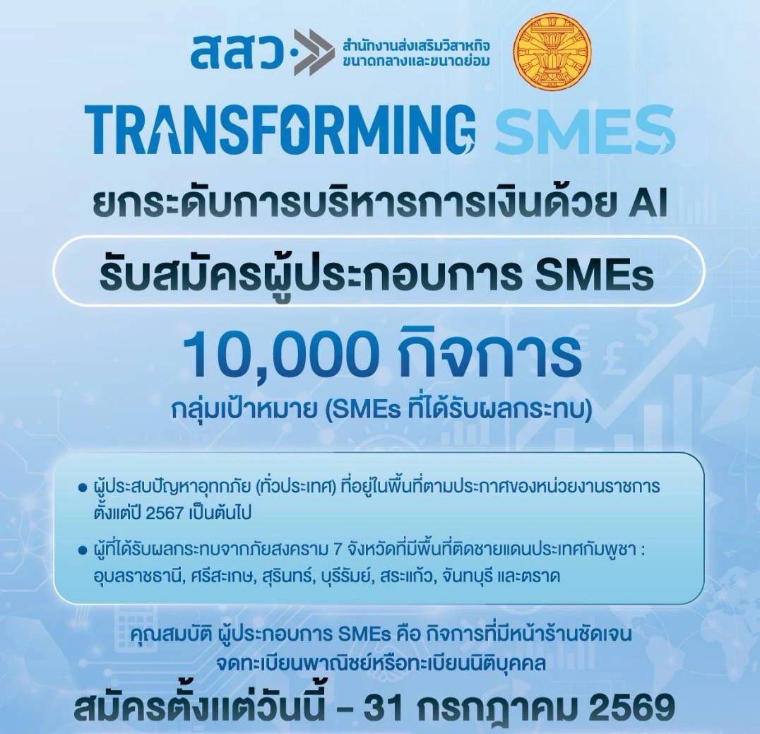 โครงการที่ปรึกษาวางแผนการเงินธุรกิจ พร้อมกับใช้เอไอในการทำเอกสารเตรียมกู้ธนาคาร